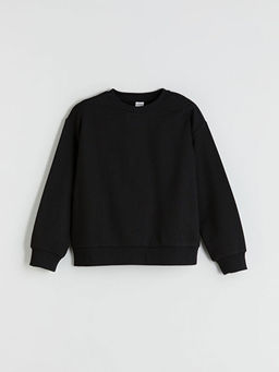 Bisiklet Yaka K?z ?ocuk Sweatshirt