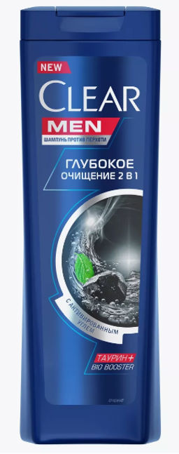КЛИАР шампунь 400мл Муж 2в1 Глубокое очищение
