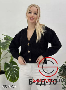 Женский вязанный кардиган на пуговицах - Bruno фото 5