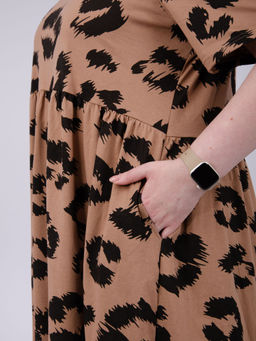 Платье "Диона 7" кофе, трикотаж