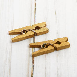 Прищепки декоративные в тёмном золоте, 50 шт.