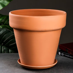 Горшок для цветов «Терра», 17 л, d=35 см, h=32 см, керамический, с поддоном, коричневый