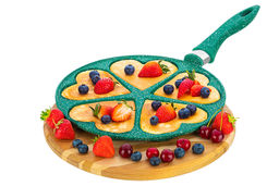 Сковорода для оладий 26 см ГАРМОНИЯ ВКУСА "Изумруд" сердце н/р, 48*27*5,5 см