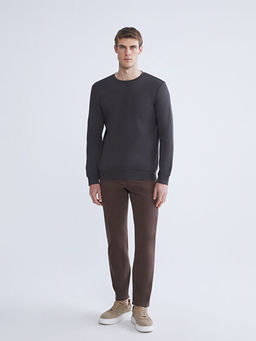 Bisiklet Yaka Erkek Sweatshirt