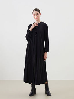 Bisiklet Yaka Elbise