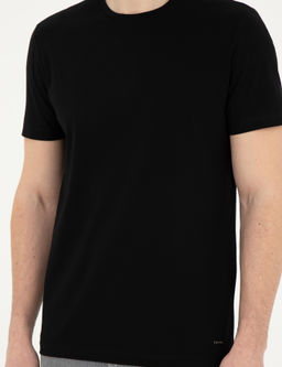 Siyah Slim Fit Ti__rt