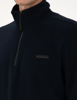 Lacivert Regular Fit Yar_m Fermuarl_ Polar Sweatshirt - Pierre cardin фото 7