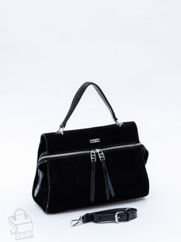 Сумка женская кожаная 9675MSS black Velina Fabbiano-Safenta в Новосибирске
