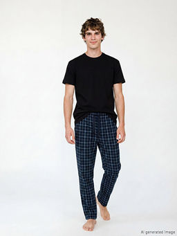 Regular Fit Ekose Erkek Pijama Alt