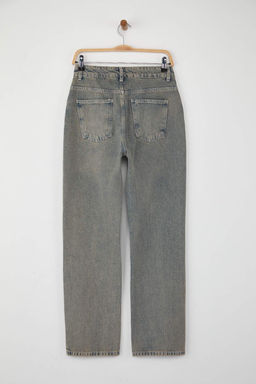 Mavi Normal Bel Vintage Y?kama Efektli Yeni Straight Jeans TWOAW26JE00064 - Trendyolmilla фото 6