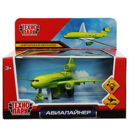Технопарк. Авиалайнер металл свет-звук 19,5см, св-зв, кор. арт.1792841S-R