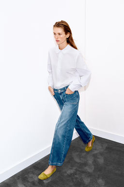 CAMISA CUELLO BOBO / Blanco - Zara фото 3