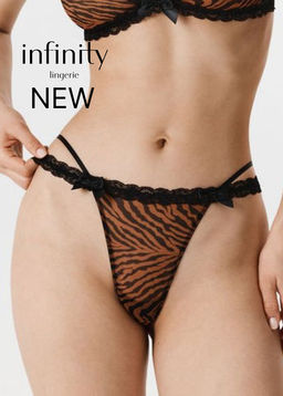 Infinity / Трусы стринги-бразилиано жен. Darika черный принт