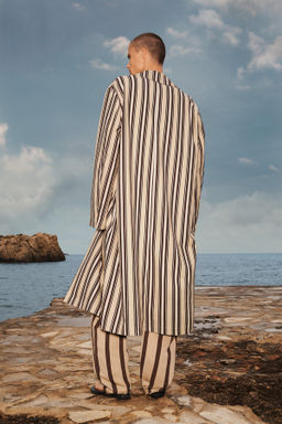 LIMITED EDITION STRIPED RELAXED FIT TROUSERS - Zara фото 2