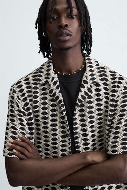 CONTRAST JACQUARD SHIRT - Zara фото 19