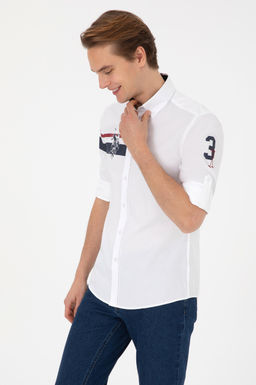 Erkek Beyaz Uzun Kollu G_mlek - U.s. polo assn фото 3