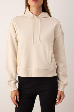 Tas Oversize/Genis Kal?p Kal?n Ici Polarl? Orme Sweatshirt TWOAW26SW00209