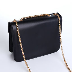 Сумка женская мессенджер на магните, 20×6×13 см, чёрная