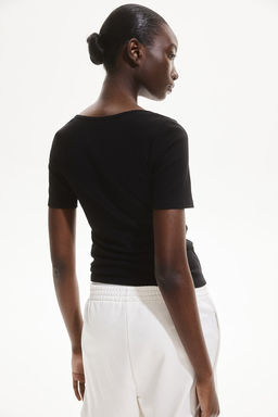 Camiseta de canale con cuello panadero - H&m фото 4