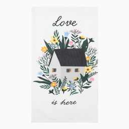 Полотенца кухонные набор 2 шт. Доляна Love, 28?46 см, рогожка, хлопок 100%, 160 г/м?