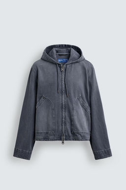 WASHED HOODED JACKET
