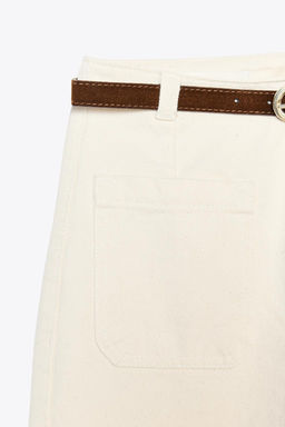 Z1975 HIGH-WAIST CULOTTE JEANS WITH BELT - Zara фото 10