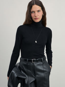 Джемпер с высоким воротником в риб / Zarina