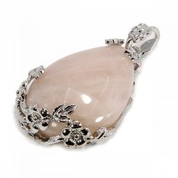 Кулон Подвеска Розовый кварц дарует магнетизм и очарование 4см