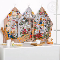 Набор полотенец из рогожки "По золотому кольцу" 45*60/3 шт. - 45*60 Полотенца из рогожки