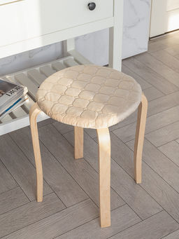 Чехол на табурет D33 бежевый вельвет