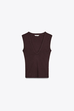 V-NECK TOP - Zara фото 17