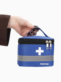 Косметичка-аптечка на молнии, на подкладке, с ручкой, с принтом Firstaid, синяя - Simaland фото 4