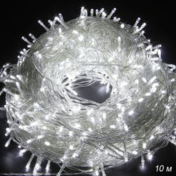 Гирлянда светодиодная шнур 10м 100 LED 8реж.в асс. арт.L111,L112,L113 (680870,680871,680872)