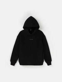 Худи с велюровым эффектом "Уголь" женское