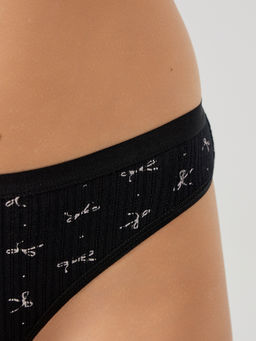 Цена за 2 штуки! Трусы слипы женские черные с бантиками - Mark formelle фото 6