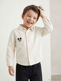 Mickey Mouse Nak??l? Erkek ?ocuk G?mlek