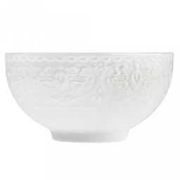 Русь Пиала фарфоровая 350мл, д11,7х6,2см, белый, рельефный декор (Китай) - Домашняя мода фото 2