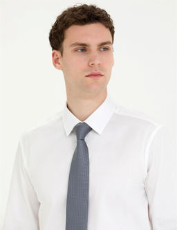 Beyaz Slim Fit Uzun Kollu Klasik G_mlek - Pierre cardin фото 2