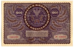 Банкнота 1000 марок 1919 года Польша