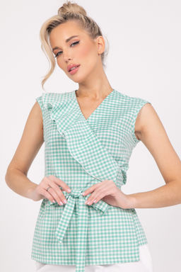 Блузка Ласка (бирюза)