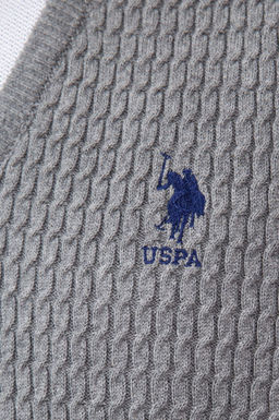 Erkek Gri Melanj Basic Kazak