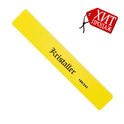 Kristaller Бафик для ногтей прямой 180/240 грит, желтый  фото 3