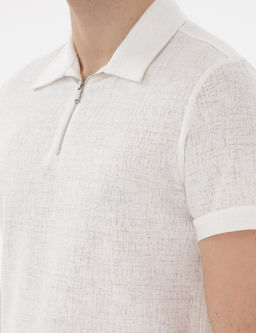 Ekru Slim Fit Ti__rt