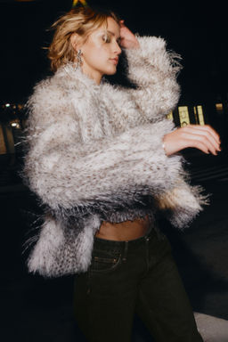 SHORT FAUX FUR COAT - Zara фото 3
