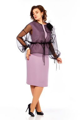 Костюм Olga Style С973 пудрово-розовый-черный