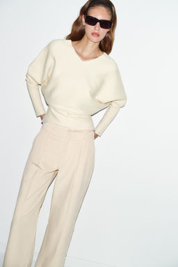 CORDUROY EFFECT STRAIGHT-LEG TROUSERS - Zara фото 12