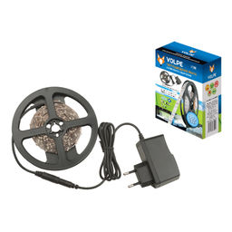 ULS-Q721 2835-60LED/m-IP20-2.5M-DW RRP24C00 Комплект светодиодной ленты 2.5м. IP20. Холодный белый свет. Адаптер 24Вт. TM Volpe.