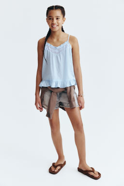 Lace-detail cotton top - H&m фото 2