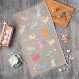 Полотенце Зайцы 40х73 см, 100% хл, саржа 190 гр/м2 - Этель фото 7