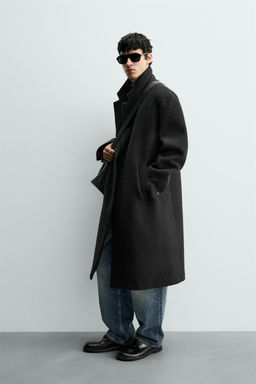 BOUCL_ TEXTURE WOOL COAT - Zara фото 4